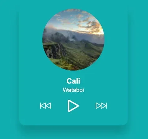 audio player component with controls