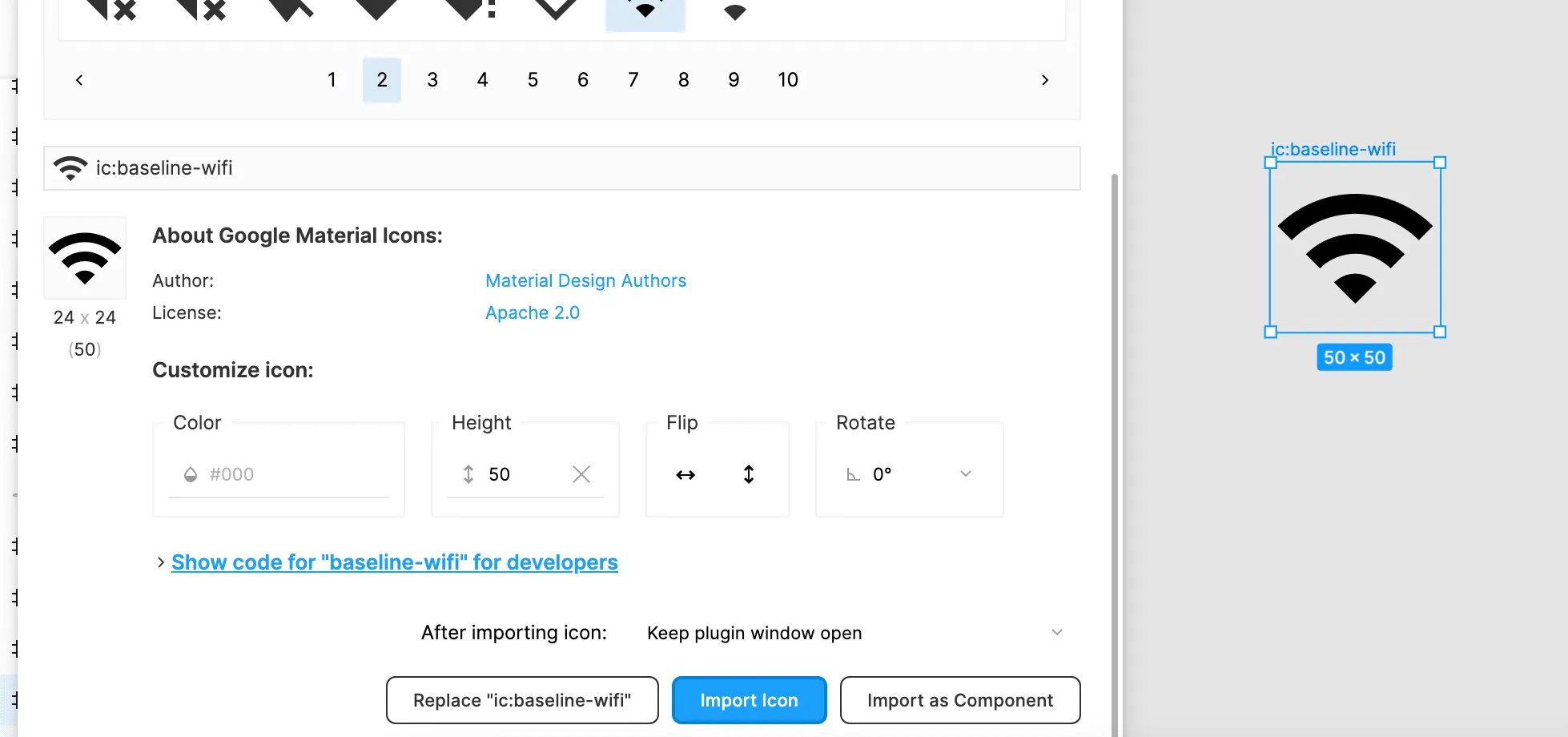 adding an icon in figma