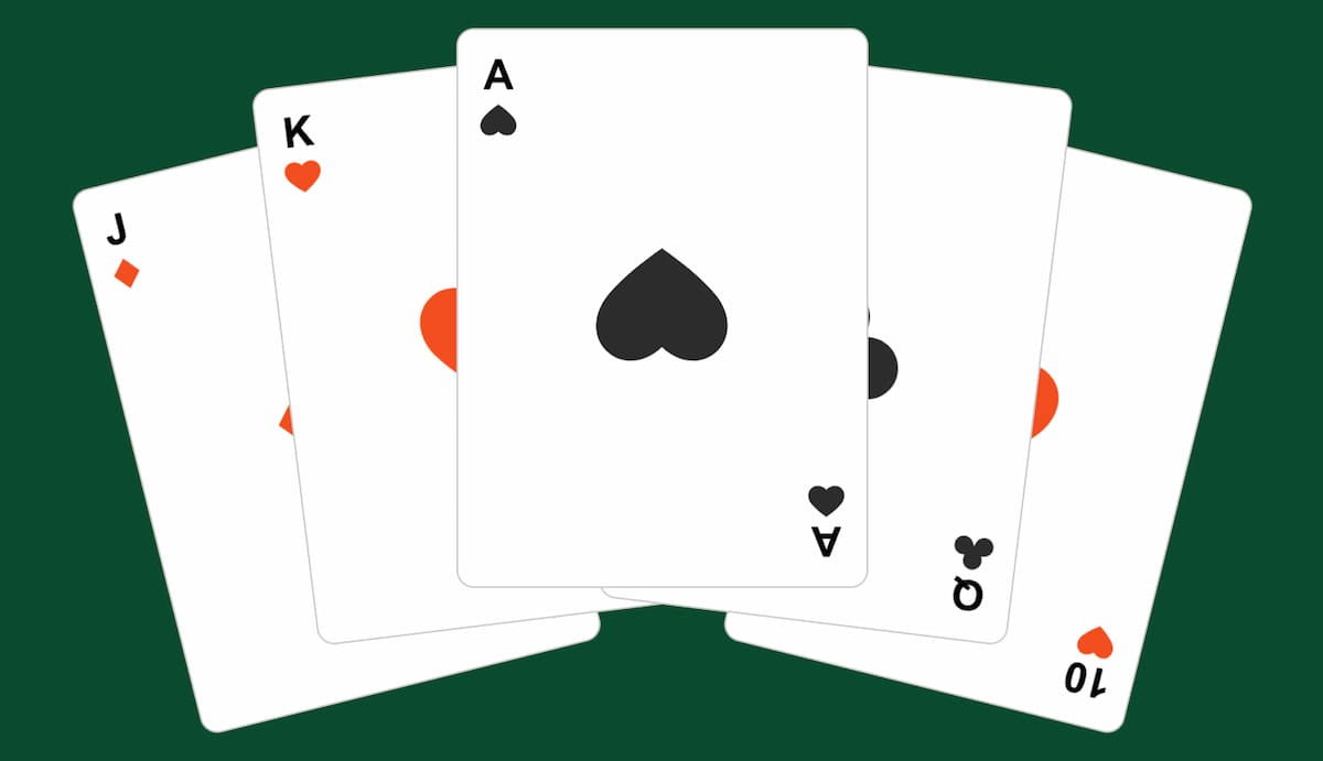 the card faces after being flipped