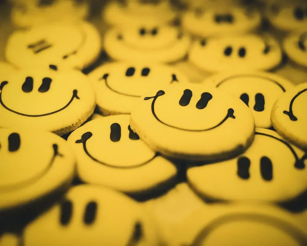 photo of stack of smiley faces 